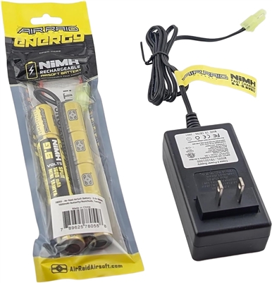 Air Raid Airsoft 9.6V 1600mAh NiMH Nunchuck Battery with Charger