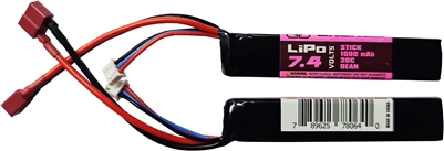 Air Raid Airsoft 7.4V 1000mAh 20C LiPo Split Battery