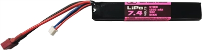 Air Raid Airsoft 7.4V 1200mAh 20C LiPo Stick Battery