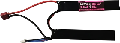 Air Raid Airsoft 11.1V 1200mAh 20C LiPo Split Battery
