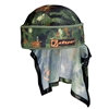 A Dye x Halo paintball head wrap in the dyeflectarn colorway.