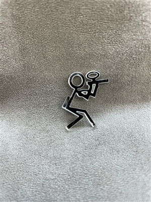 A reflective paintball player decal for your car's rear windshield. Peel the paper off, slap it on your car's rear window, and let everyone else on the road your stick family is cooler than theirs.