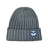 Infamous Ribbed Skull Beanie - Olive