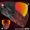 A Bunkerkings CMD paintball mask in the fire black highlander colorway.