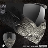 A Bunkerkings CMD paintball mask in the ghost black highlander colorway.