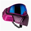 A CRBN ZERO PRO paintball mask in the Violet  colorway.