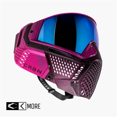 A CRBN ZERO PRO paintball mask in the Violet  colorway.