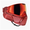 A CRBN ZERO PRO paintball mask in the Cardinal colorway.