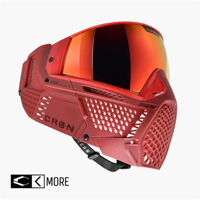 A CRBN ZERO PRO paintball mask in the Cardinal colorway.