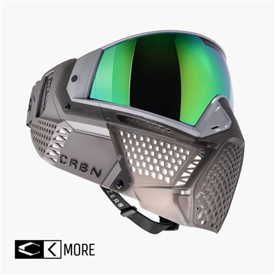 A CRBN ZERO PRO paintball mask in the Ghost colorway.