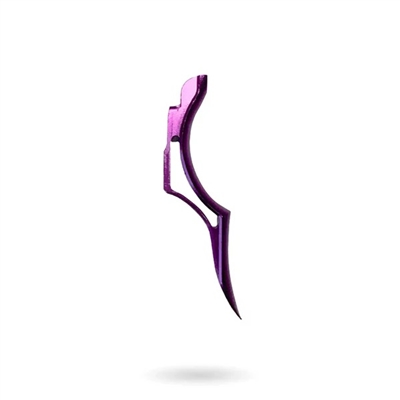An Infamous Deuce 1R DNA Trigger for Planet Eclipse paintball markers. The trigger is purple.