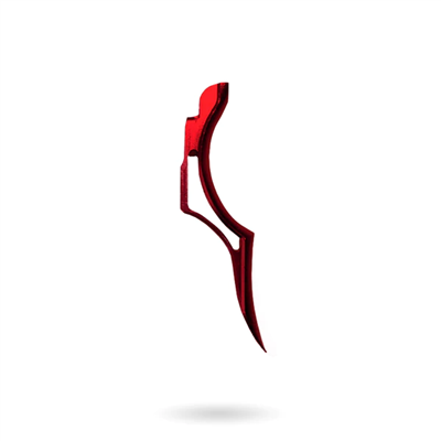 An Infamous Deuce 1R DNA Trigger for Planet Eclipse paintball markers. The Trigger is red.