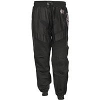 A pair of Empire CMDR Jogger paintball pants. The pants are black with grey logos and retails.