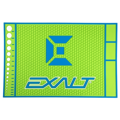 Exalt HD Rubber Tech Mat - Lime & Blue