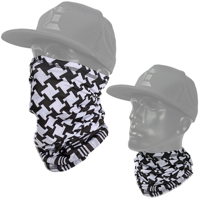 Exalt Multi-Purpose Neck Gaiter & Cloth Face Covering - White Keffiyeh