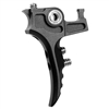 A dust black Exalt Ignition trigger upgrade for Planet Eclipse Emek and EMF100 paintball markers.