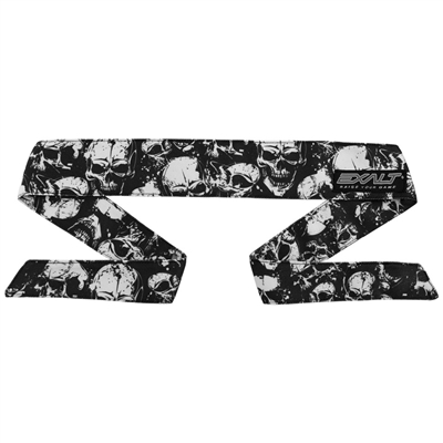 An Exalt Paintball headband in the catacombs pattern.