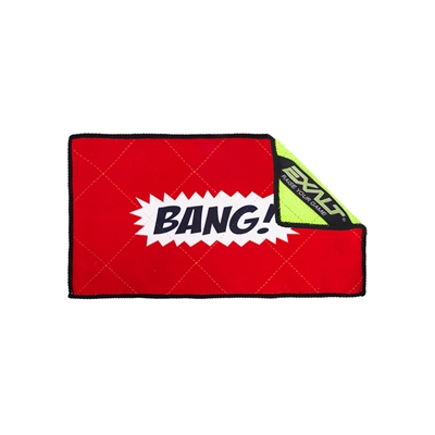 This perfectly sized microfiber has high-pile woven microfiber on one side for bulk absorbency of paint, oil, or water and tightly woven microfiber for polishing off smudges on high-luster surfaces.