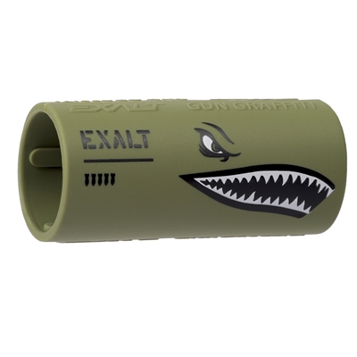 An Exalt Gun Graffiti Barrel Band in the Warhawk Olive colorway.