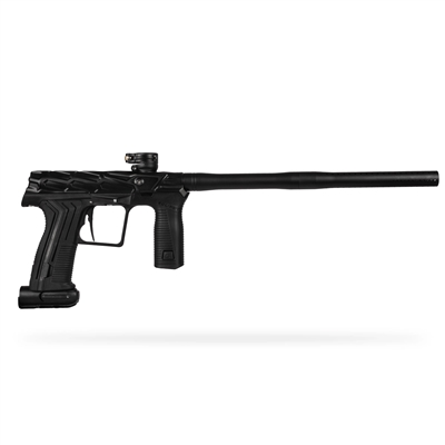 An HK Army Etha3 MTL Hive electronic paintball marker. The Onyx colorway is all black.