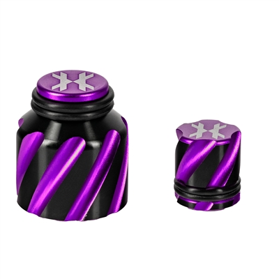 An HK Army Elite Protector Kit. The kit includes a matching black & purple thread guard and fill nipple cover.