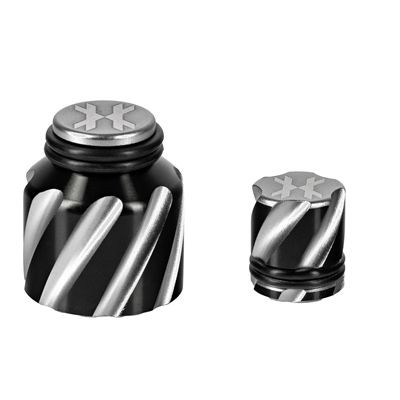 An HK Army Elite Protector Kit. The kit includes a matching black & silver thread guard and fill nipple cover.