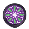 An HK Army Universal Epic Speed Feed in the Neon colorway. The speed feed has a black ring with purple and lime green rubber fingers.