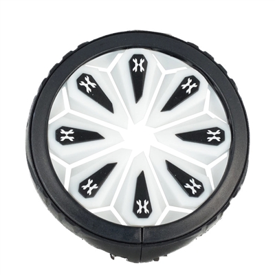 An HK Army Universal Epic Speed Feed in the Storm Trooper colorway. The speed feed has a black ring with white and black  rubber fingers.