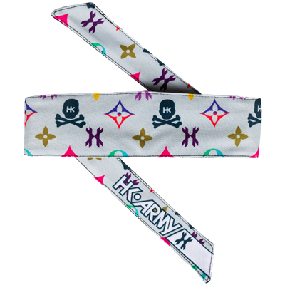 HK Army paintball headbands measure 43 inches in length and are 2.5 inches wide, so they always provide a perfect fit. Each headband features a terry cloth sweat band that absorbs sweat, provides a bit of padding, and helps keep you cool while you play.