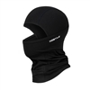 An HK Army Hostile Ops Balaclava for paintball and airsoft. The Shadow colorway is black with white HK Army logos.