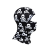An HK Army Hostile Ops Balaclava for paintball and airsoft. The Skulls Black colorway is black with an all-over print of the HK Army skull and cross bones logo.