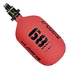 An HK Army Alpha Air 68/4500 HPA tank in the Ignite colorway. The tank is matte red with black accents and details.