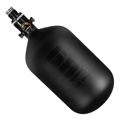 An HK Army Alpha Air 68/4500 HPA tank in the Void colorway.