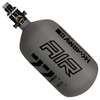 An HK Army Alpha Air 77/4500 HPA tank in the Graphite colorway. The tank is matte grey, with black accents and details.