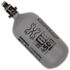 An HK Army Alpha Air 88/4500 HPA tank in the Graphite colorway. The tank is matte grey, with black accents and details.