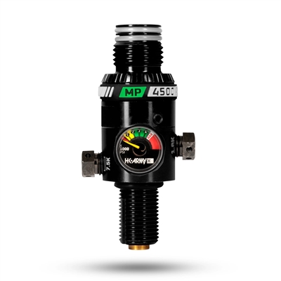 An HK Army Performance Series MP5 4500psi tank regulator.