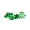 A set of machined aluminum goggle screws for HK Army KLR and JT Proflex paintball masks. The screws are green.