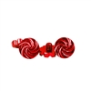 A set of machined aluminum goggle screws for HK Army KLR and JT Proflex paintball masks. The screws are red.