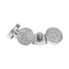 A set of machined aluminum goggle screws for HK Army KLR and JT Proflex paintball masks. The screws are silver.