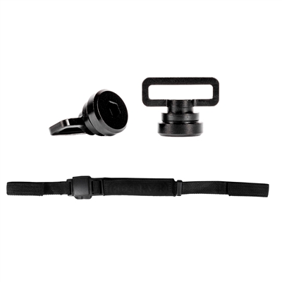 An HK Army Magtek chin strap kit for JT Proflex paintball goggles. The kit includes a magnetic chin strap and black aluminum strap mounts.