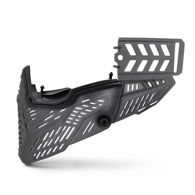 A Smoke Translucent HK Army Lower Kit for JT Proflex paintball masks.