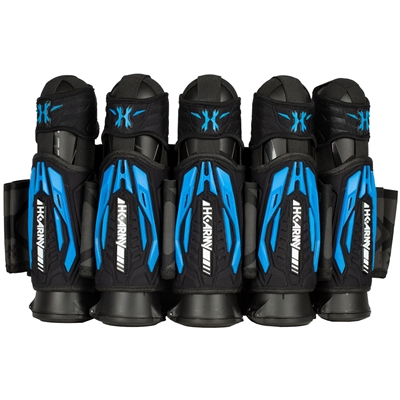A black and blue HK Army Zero G 2.0 harness.