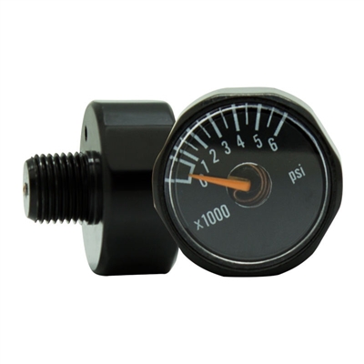 A standard pressure gauge for your air tank's regulator. Pressure readout to 6000 PSI with 500 PSI subdivisions. Suitable for 4500 PSI tank regulators.