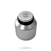 An Infamous Pro DNA aluminum thread saver / thread protector. Dust silver.