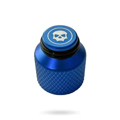 An Infamous Pro DNA aluminum thread saver / thread protector. Dust blue.