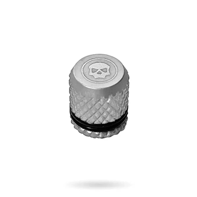 An Infamous Pro DNA aluminum fill nipple cover. Dust silver.