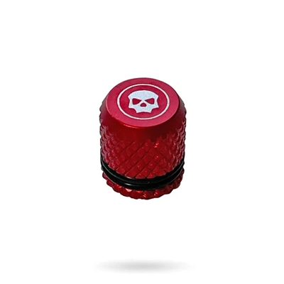 An Infamous Pro DNA aluminum fill nipple cover. Dust red.