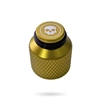 An Infamous Pro DNA aluminum thread saver / thread protector. Dust gold.
