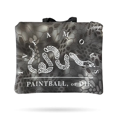 An Infamous paintball marker sleeve / bag in the PBOD colorway.
