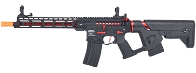 Lancer Tactical Enforcer Blackbird Skeleton High FPS AEG with Alpha Stock - Black/Red